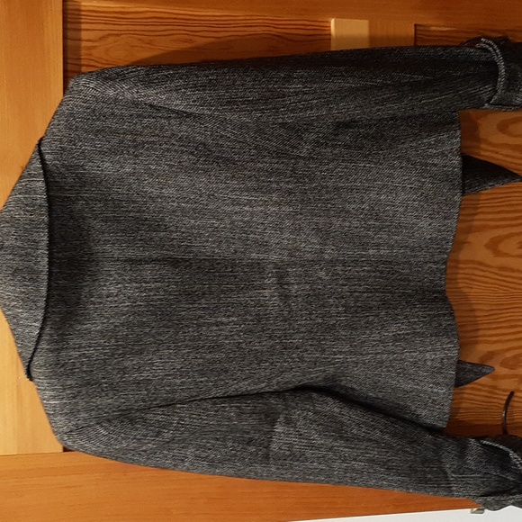 Anne Klein Deconstructed Black Tweed Bomber Jacket - Picture 5 of 6